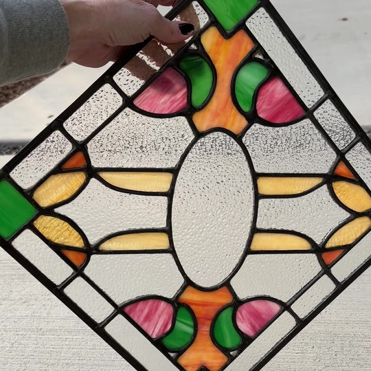 craftsman stained glass panel